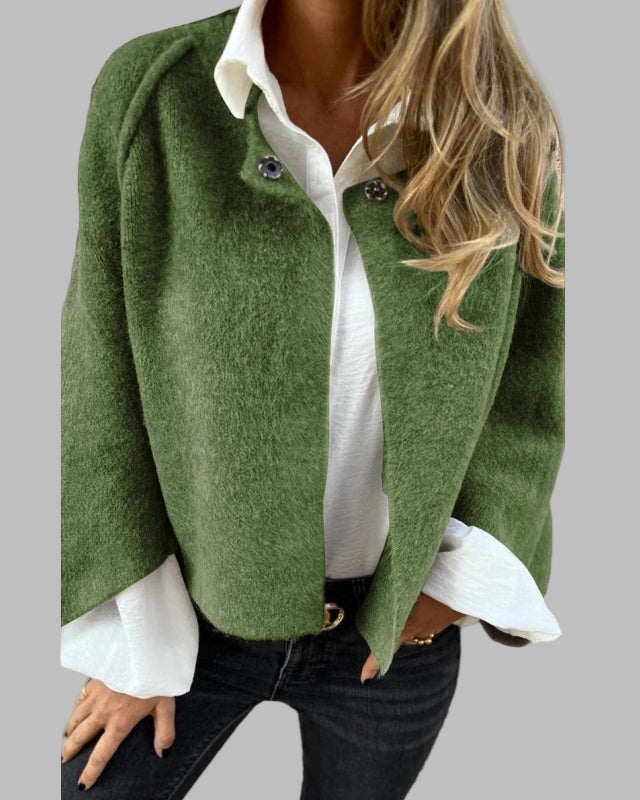 Élodie | Manteau Hiver Femme Long Élégant à Manches Évasées 6