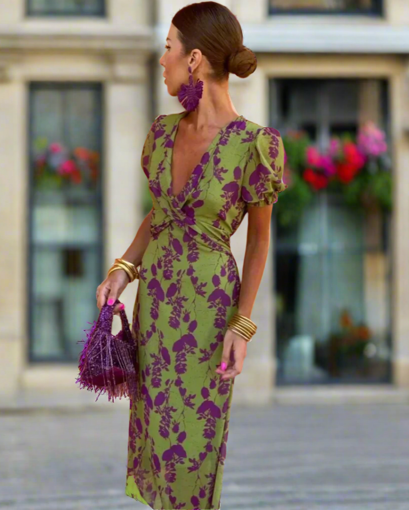 Élodie | Robe Longue Femme Fluide à Imprimé Floral Élégante 1