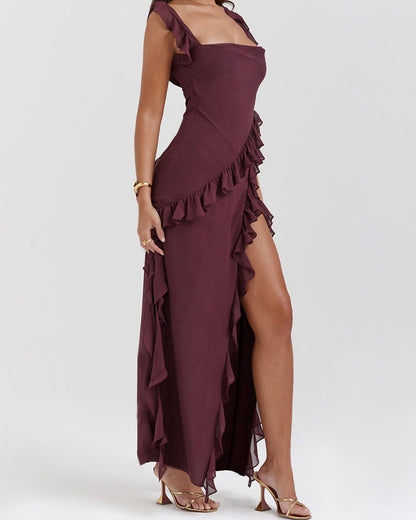 Inès | Robe Longue Femme Fluide à Volants Élégante et Chic 1