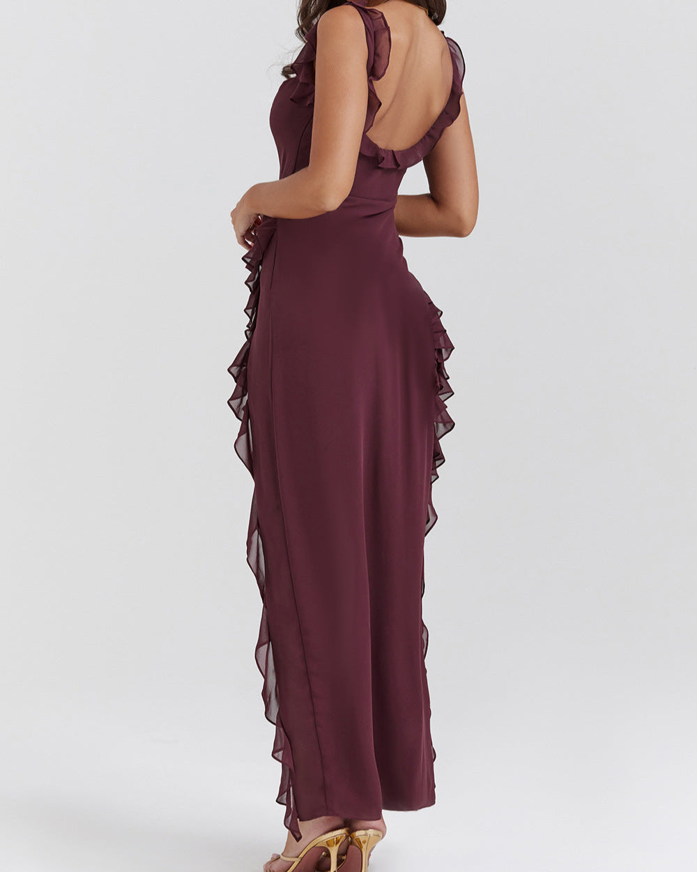 Inès | Robe Longue Femme Fluide à Volants Élégante et Chic 3
