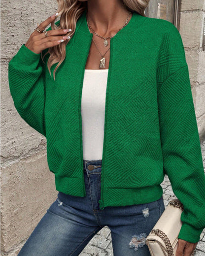 Léa | Bomber Structuré à Fermeture Éclair pour Femme 6