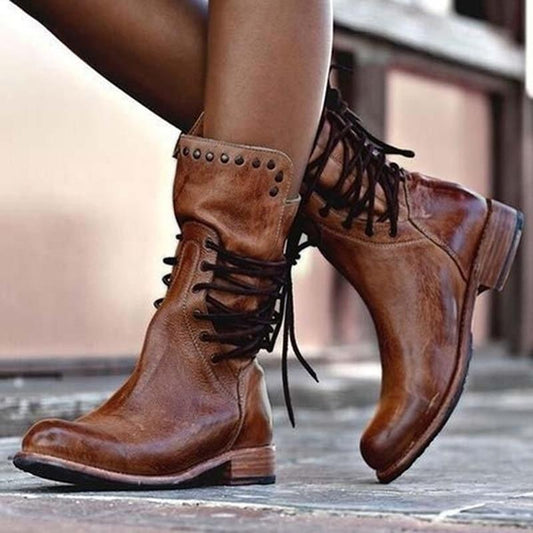 Léa | Bottes Hiver Femme Élégantes et Confortables en Cuir Synthétique 0