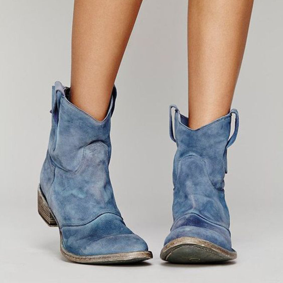Léa | Bottes Noires Femme Élégantes en Daim pour Un Style Occidental 2