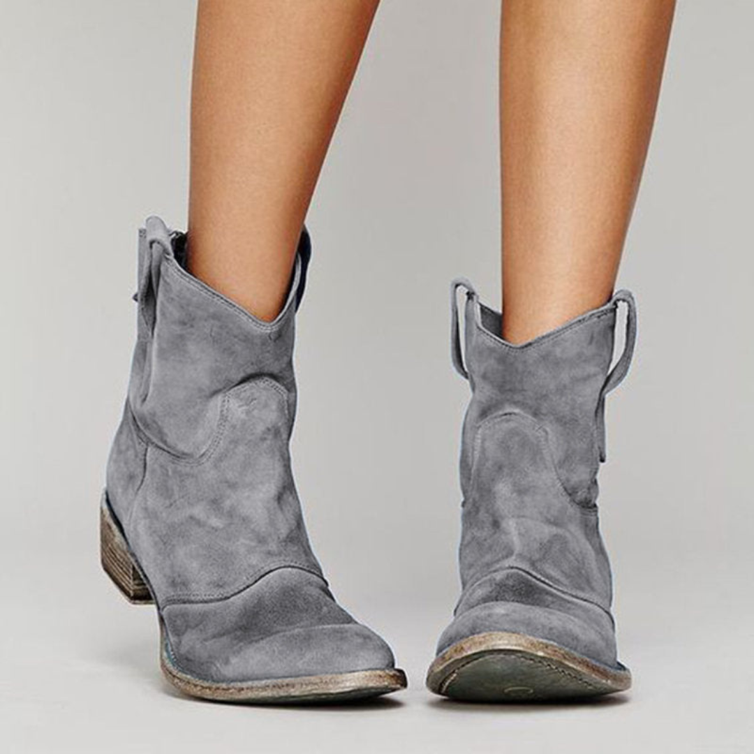 Léa | Bottes Noires Femme Élégantes en Daim pour Un Style Occidental 5