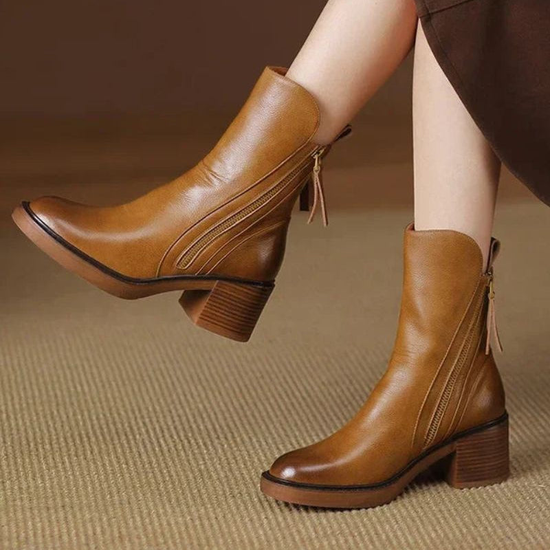 Léa | Bottes en cuir noir confortables et élégantes pour femmes 9