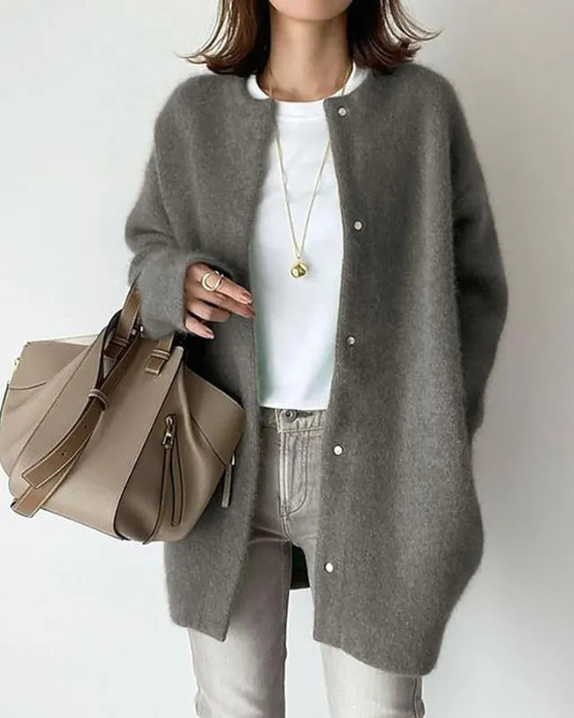Léa | Cardigan Femme Long en Laine Douce et Élégant pour un Style Chic 0