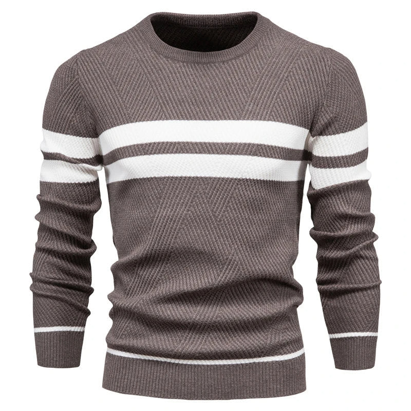 Léa | Élégant Pull Patchwork Long Manches pour Femme Moderne 0