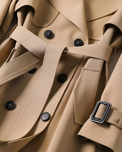 Léa | Manteau Long Femme Élégant et Moderne Trench Respirant 2