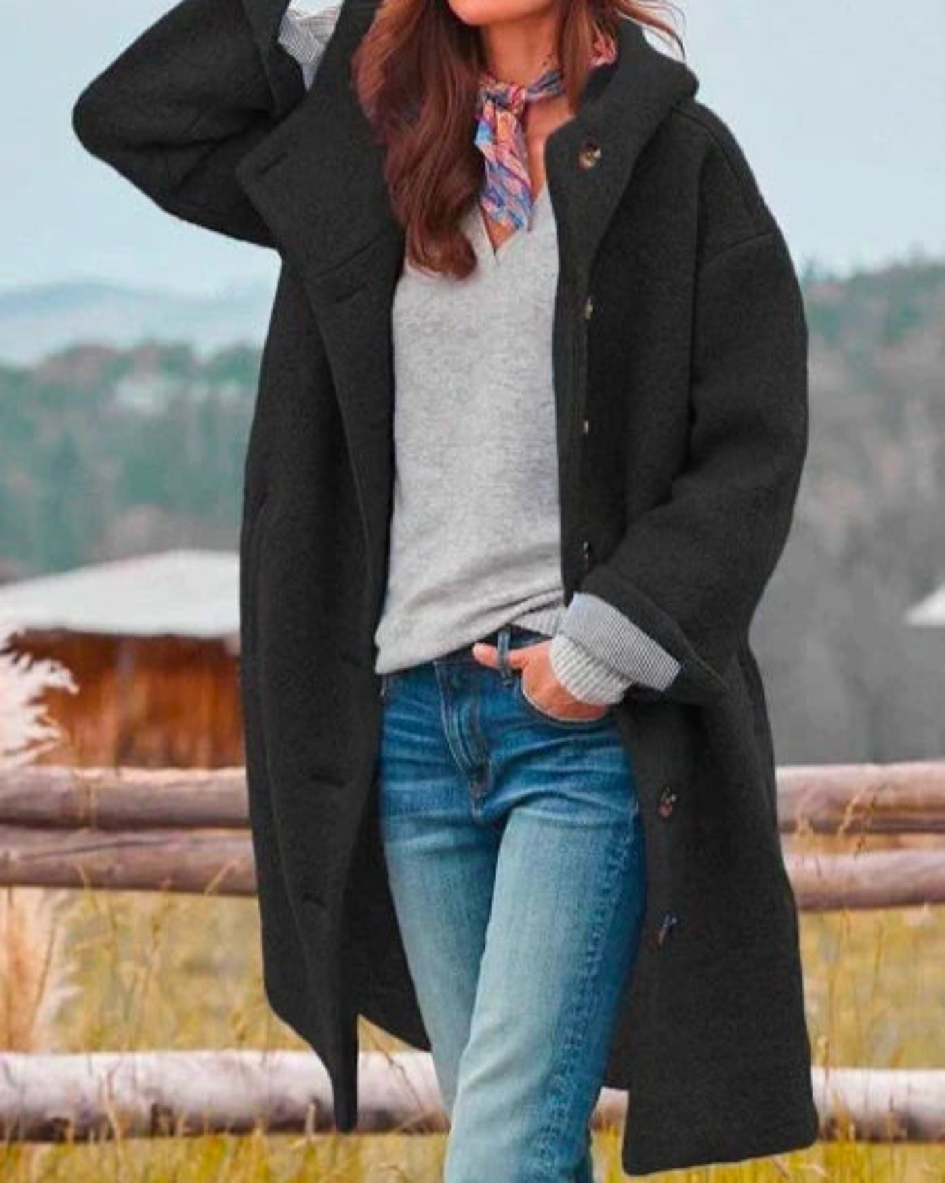 Léa | Manteau Long Femme Hiver Élégant en Coton Premium 3