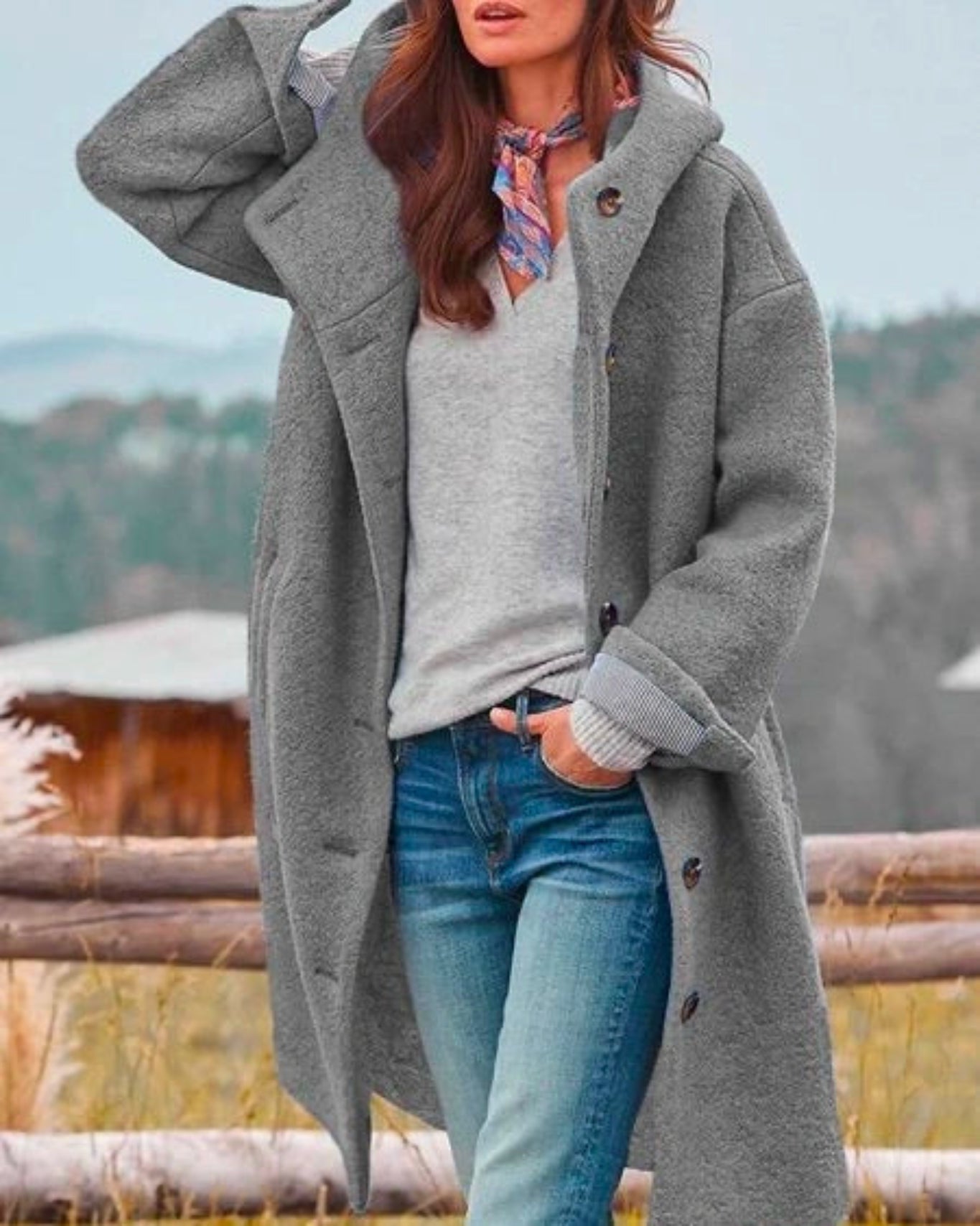 Léa | Manteau Long Femme Hiver Élégant en Coton Premium 4