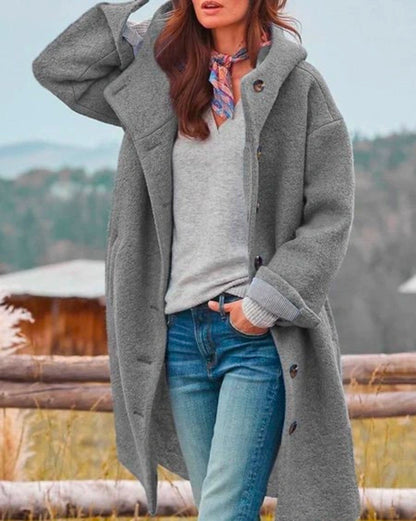 Léa | Manteau Long Femme Hiver Élégant en Coton Premium 4