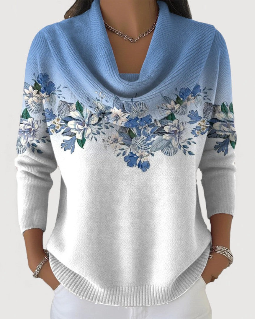 Léa | Pull Cachemire Femme Élégant avec Motifs Floraux Raffinés 0