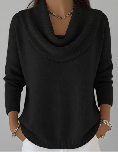 Léa | Pull Femme Élégant à Col Raffiné en Tissu Doux et Confortable 1