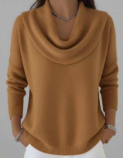 Léa | Pull Femme Élégant à Col Raffiné en Tissu Doux et Confortable 3