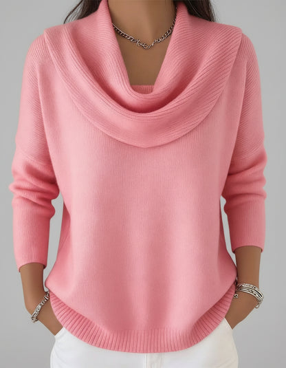 Léa | Pull Femme Élégant à Col Raffiné en Tissu Doux et Confortable 5