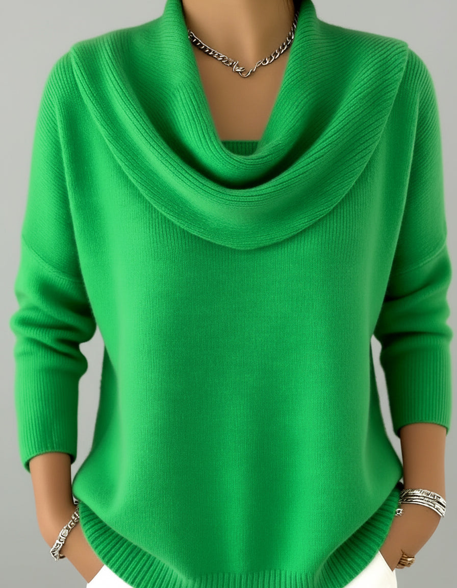 Léa | Pull Femme Élégant à Col Raffiné en Tissu Doux et Confortable 8