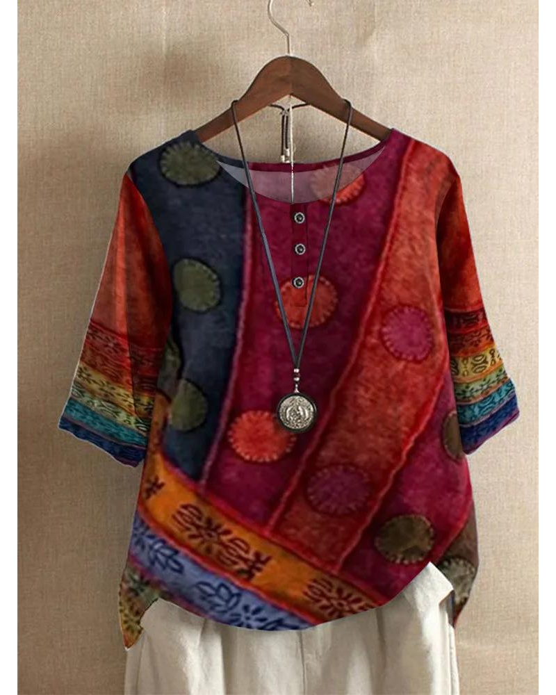 Léa | Top Boho Léger avec Design Artistique Unique pour Femmes 0