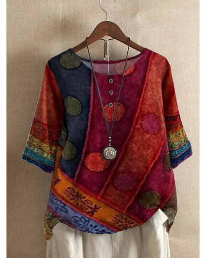 Léa | Top Boho Léger avec Design Artistique Unique pour Femmes 0