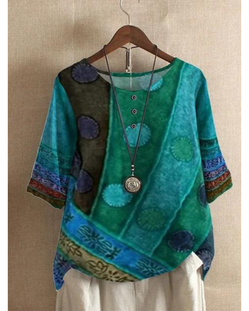 Léa | Top Boho Léger avec Design Artistique Unique pour Femmes 1