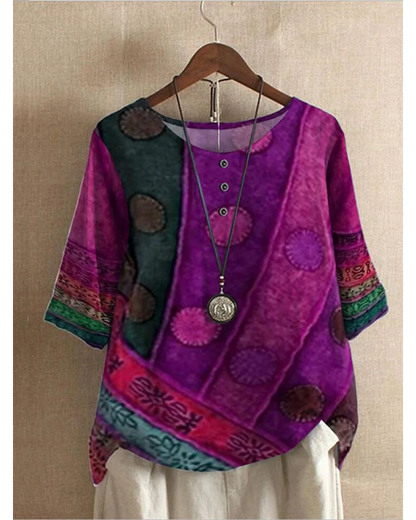 Léa | Top Boho Léger avec Design Artistique Unique pour Femmes 3
