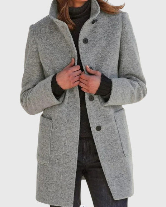 Léa | Veste Femme Élégante en Wolmix, Manteau Hiver Femme Classique 0