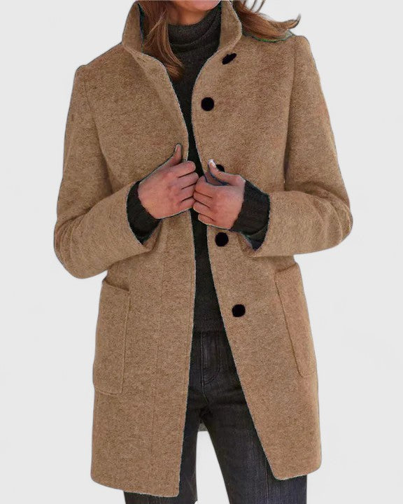 Léa | Veste Femme Élégante en Wolmix, Manteau Hiver Femme Classique 10