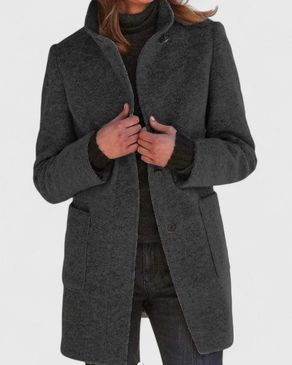 Léa | Veste Femme Élégante en Wolmix, Manteau Hiver Femme Classique 2