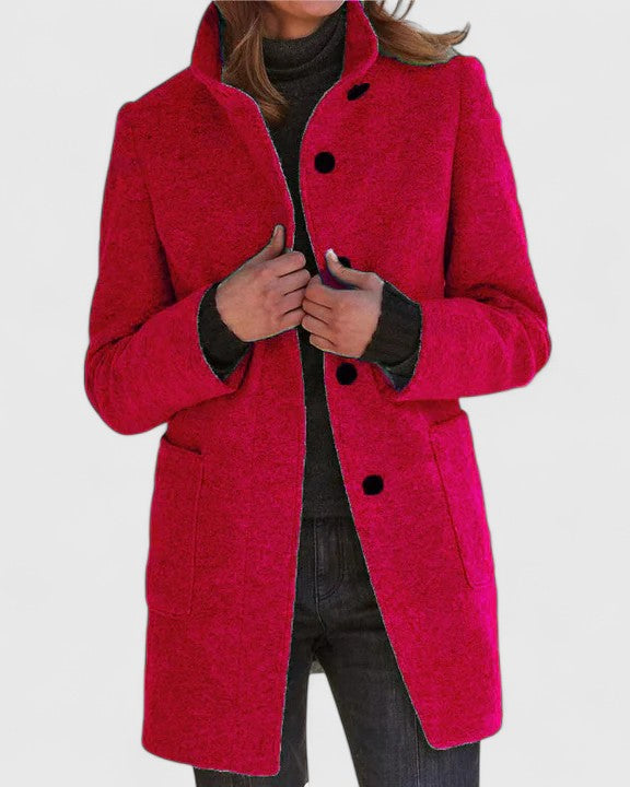 Léa | Veste Femme Élégante en Wolmix, Manteau Hiver Femme Classique 3