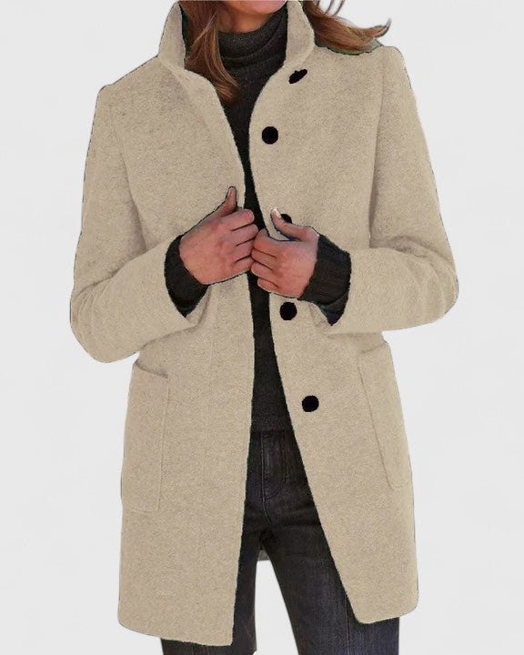 Léa | Veste Femme Élégante en Wolmix, Manteau Hiver Femme Classique 7