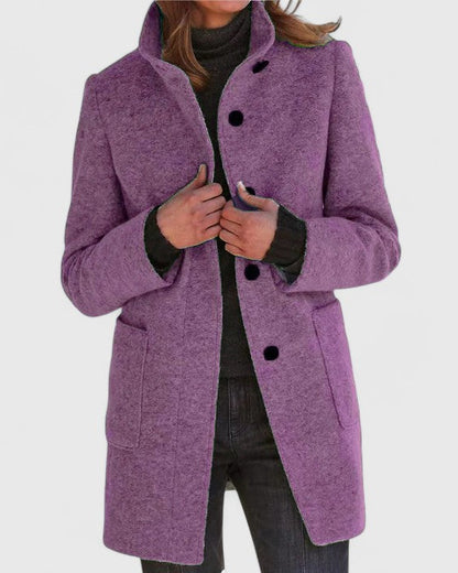 Léa | Veste Femme Élégante en Wolmix, Manteau Hiver Femme Classique 8