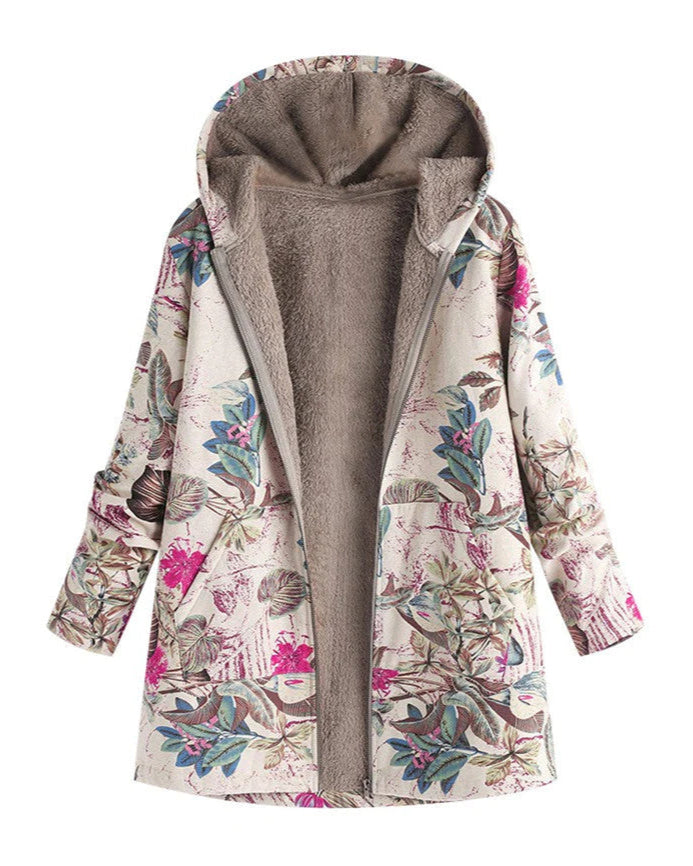 Léa | Veste Femme Vintage Élégante avec Imprimé Rétro Modernisé 0