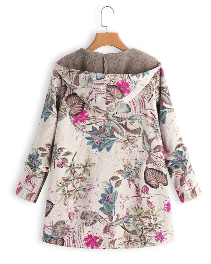 Léa | Veste Femme Vintage Élégante avec Imprimé Rétro Modernisé 1