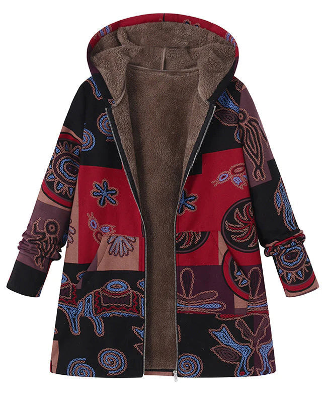 Léa | Veste Femme Vintage Élégante avec Imprimé Rétro Modernisé 9