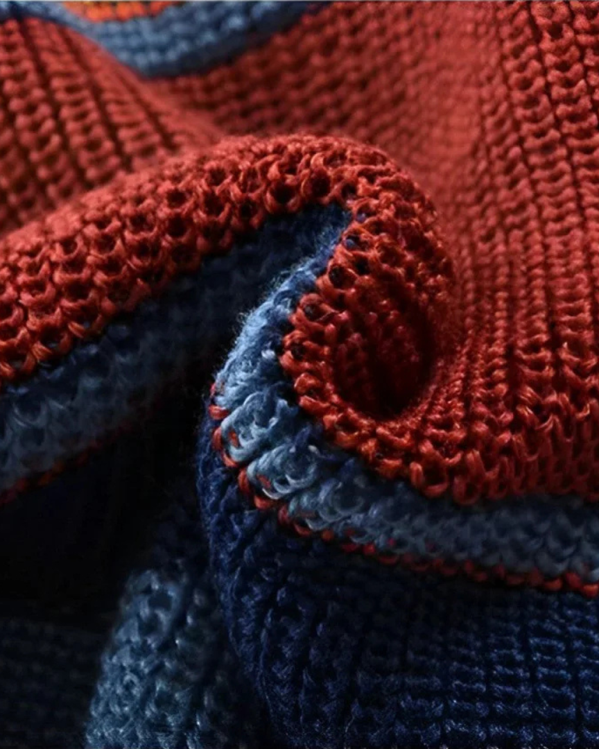 Léland | Cardigan Homme Rétro à Rayures Audacieuses et Col Châle 4