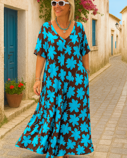 Lena | Robe Longue Fluide à Fleurs pour Femme 1