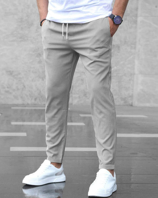 Léo | Pantalon Homme Slim Décontracté Élastique avec Cordon de Serrage 0