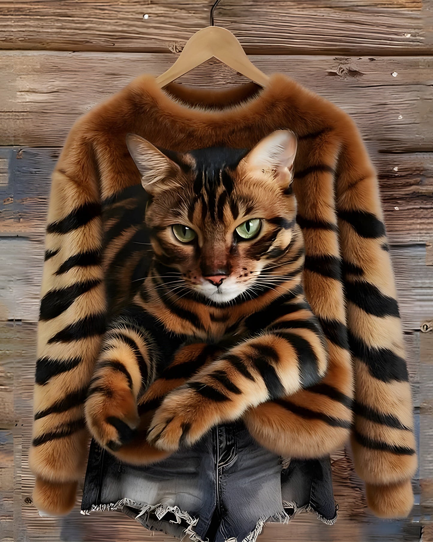 Léo | Pull Chaud Imprimé Chat Unisexe Confortable et Tendance 0