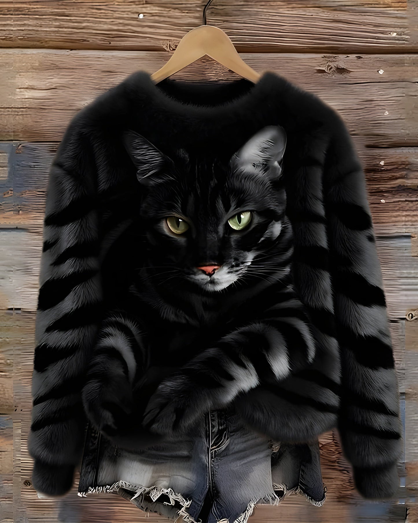 Léo | Pull Chaud Imprimé Chat Unisexe Confortable et Tendance 2