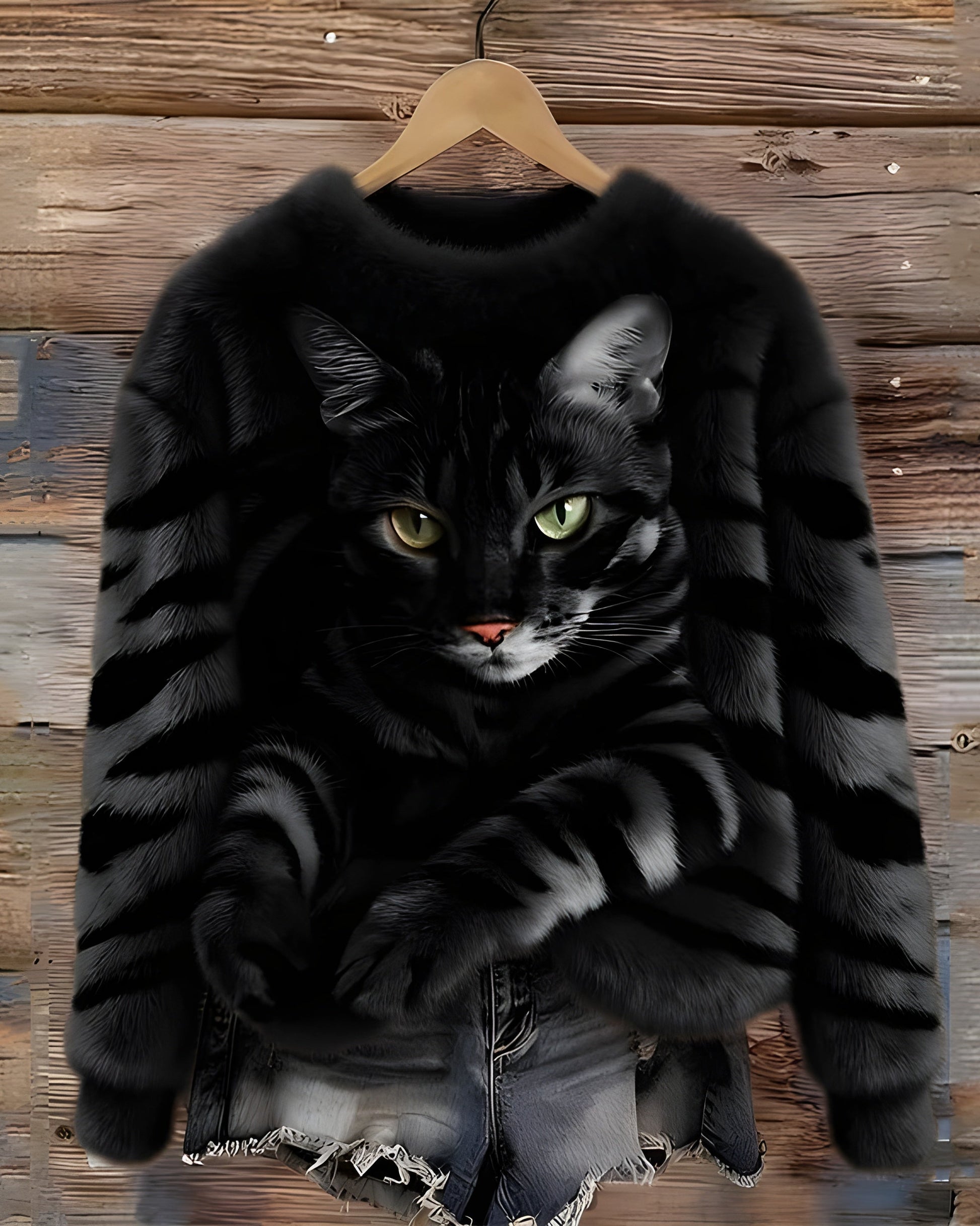Léo | Pull Chaud Imprimé Chat Unisexe Confortable et Tendance 2