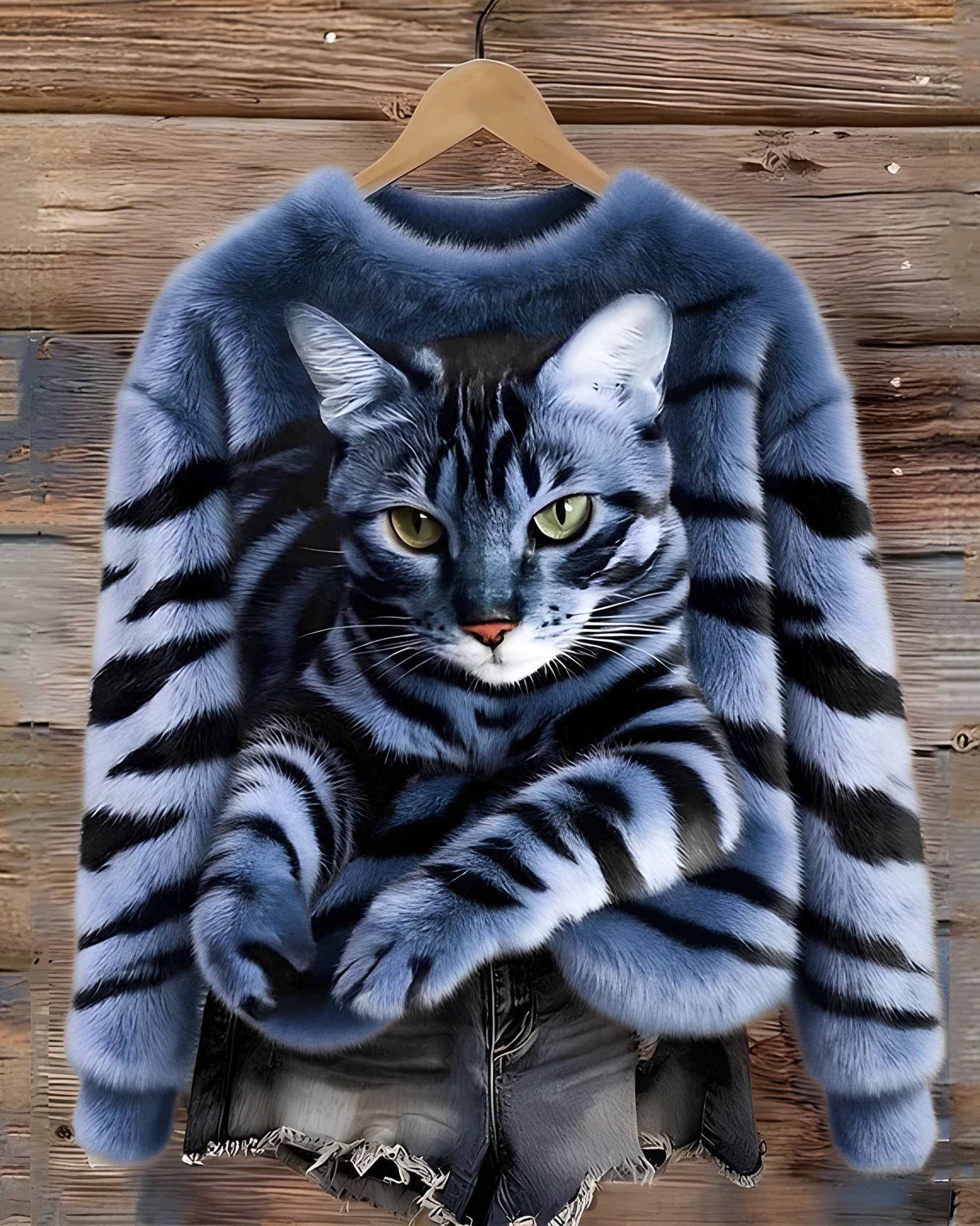 Léo | Pull Chaud Imprimé Chat Unisexe Confortable et Tendance 3