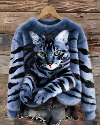 Léo | Pull Chaud Imprimé Chat Unisexe Confortable et Tendance 3