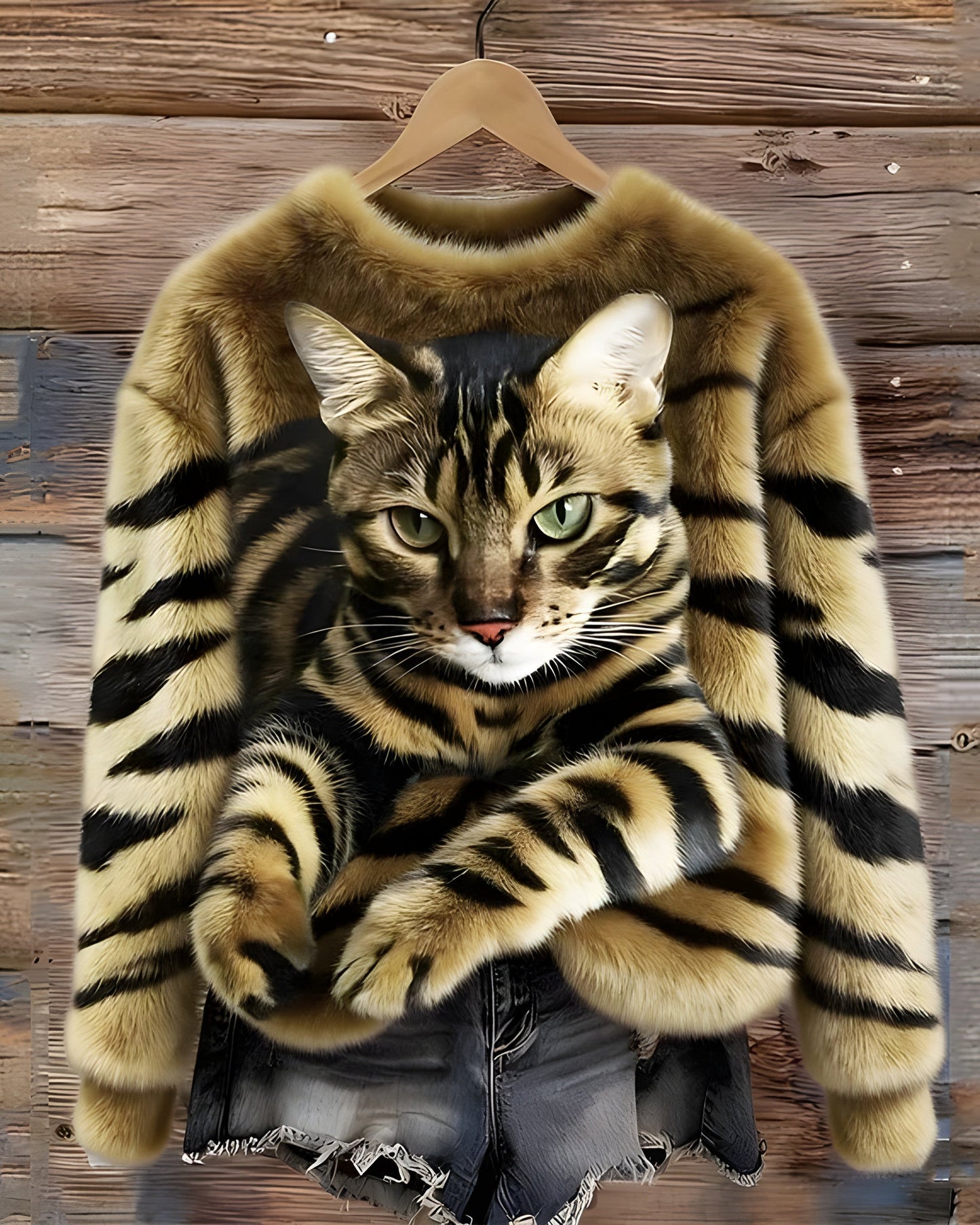Léo | Pull Chaud Imprimé Chat Unisexe Confortable et Tendance 5