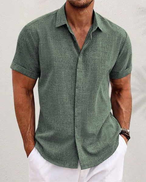 Liam | Chemise Manche Courte Homme Texturée Élégante et Confortable 0