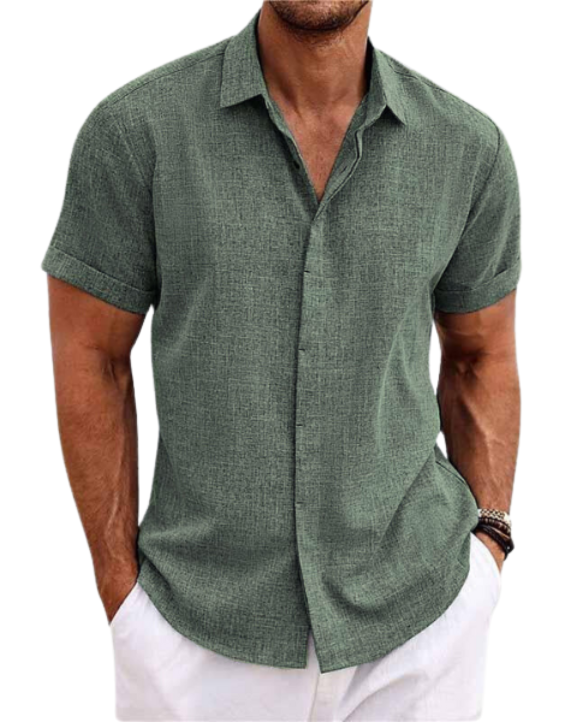 Liam | Chemise Manche Courte Homme Texturée Élégante et Confortable 1