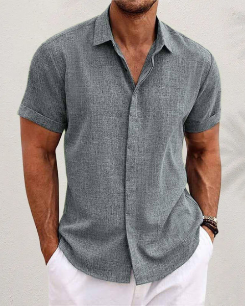 Liam | Chemise Manche Courte Homme Texturée Élégante et Confortable 3