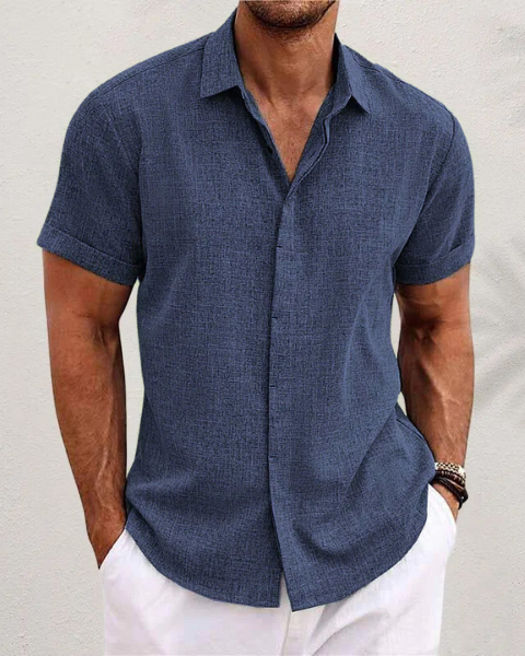 Liam | Chemise Manche Courte Homme Texturée Élégante et Confortable 4