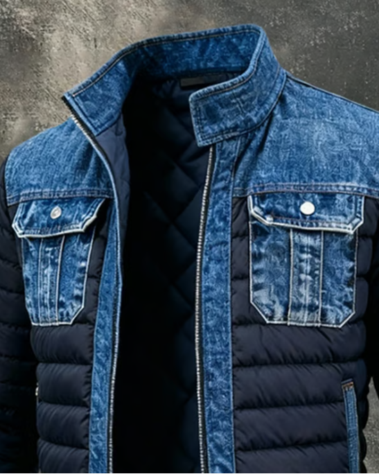 Liam | Veste en Jean Homme Doublée Style Décontracté pour Temps Froid 2