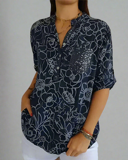 Lila | Blouse Femme Élégante à Imprimé Floral Légère et Confortable 4