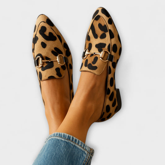 Lila | Mocassins Femmes Élégants en Noir avec Détail en Boucle 0