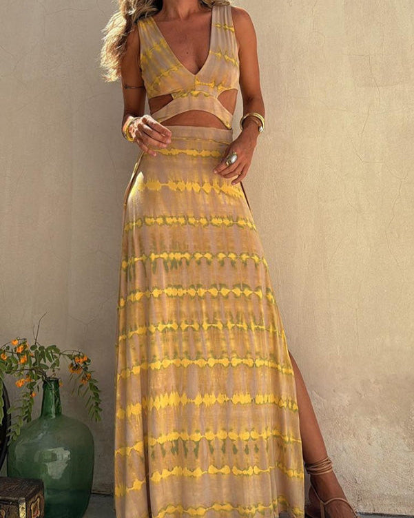 Lila | Robe Longue Élégante à Découpes pour Femme 3